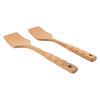2PCS Wooden Spatula for Cooking Wood Spatula Turner Kitchen Utensils for Non Stick Cookware