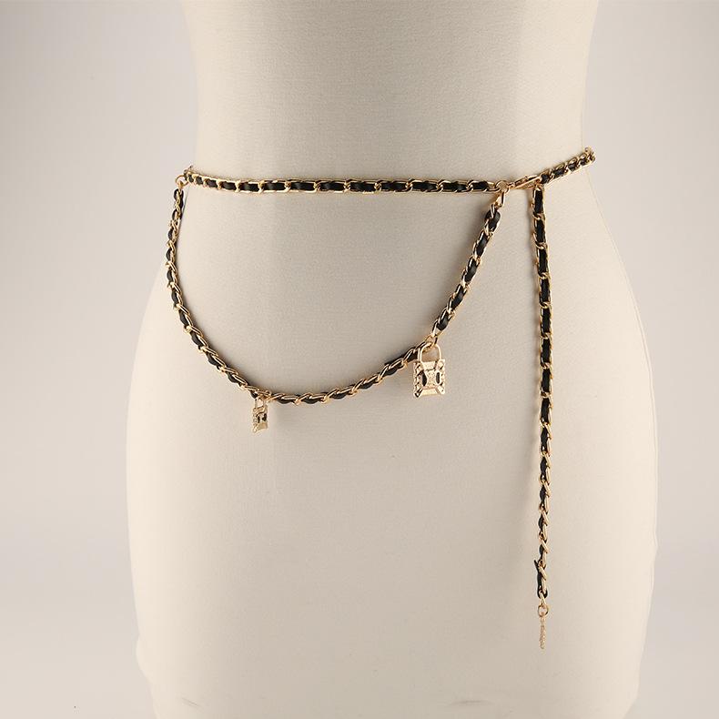 Metal Skirt Suit Xiaoxiangfeng Waist Chain Belt Rope Spice Girl Chain Accessories Tide