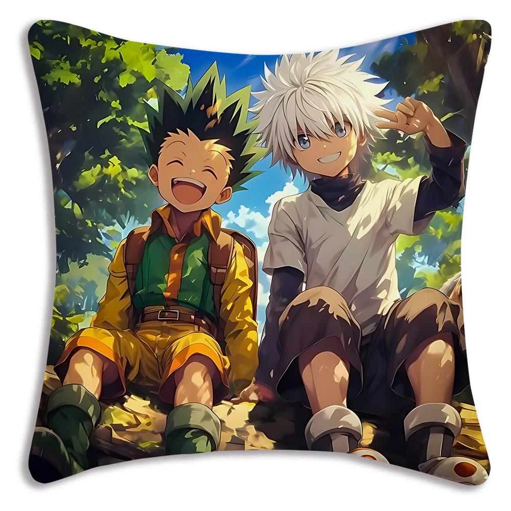 Anime For h-Hunter X HunterS Pillow Covers Cartoon Sofa Decorative Home Double-sided Printing Short Plush Cute Cushion Cover