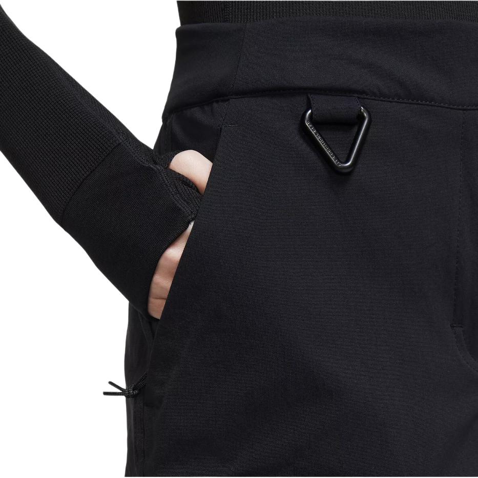 Nike Solid Color Mid-Waist Straight-Leg Casual Pants Women Bottoms Black CV0617-010