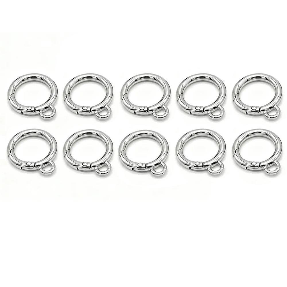 

10Pcs Spring Ring Clasp Lobster Claw Clasps Keychain Clip 25mm Art craft Keychains Keys Holder Lobster Clasp Mirror Polish