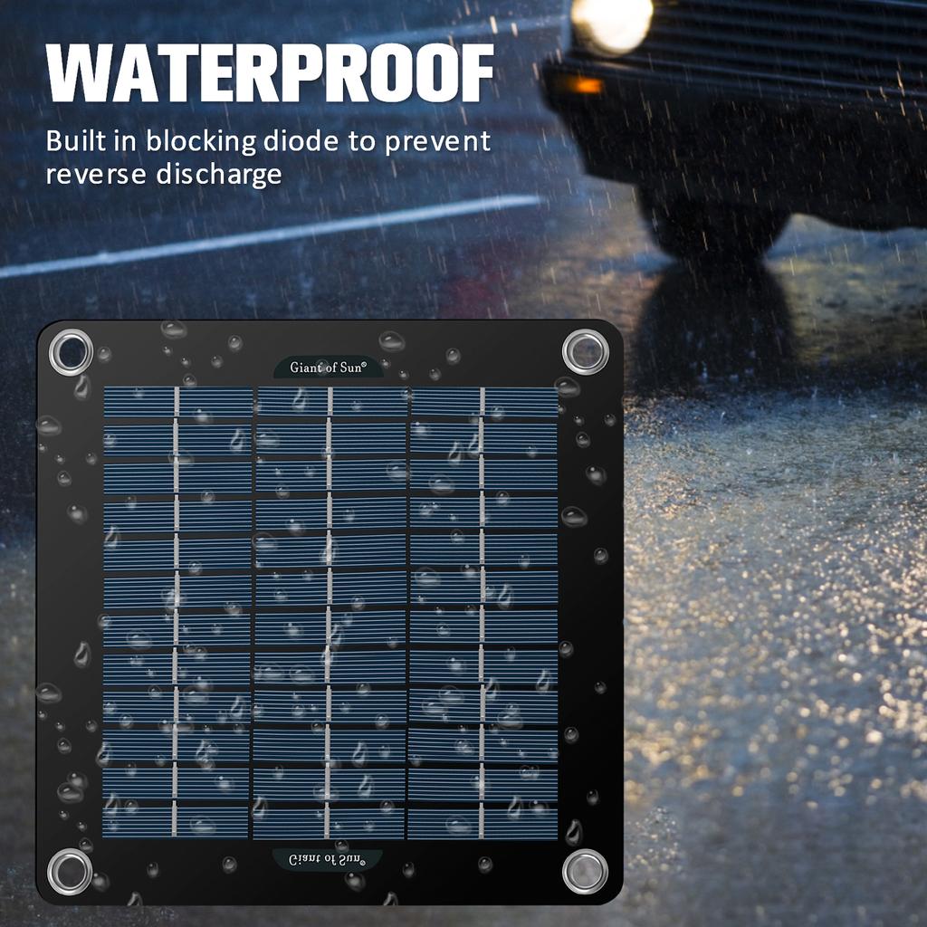 10W Solar Panel Kit 12V Waterproof Solar Trickle Charger Portable Solar Powered Charger High Efficiency Car Battery Maintainer