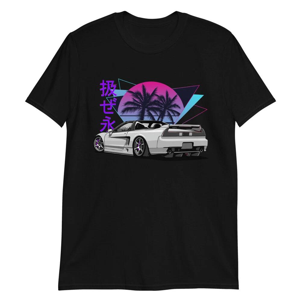 Vaporwave Aesthetic NSX JDM Tuning Drift Racing Short-Sleeve Unisex 100% Cotton T-shirt Mens Tees Top 3XL