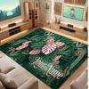 Nature Library Travel Theme Crystal Velvet Floor Rug Personalized Custom Name Text Warm Carpet Home Decoration