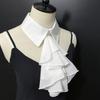 Fashion Detachable Shirt Collar Accessory Victorian Layered Ruffled Front Lapel False Collar Blouse Top for Women Favor