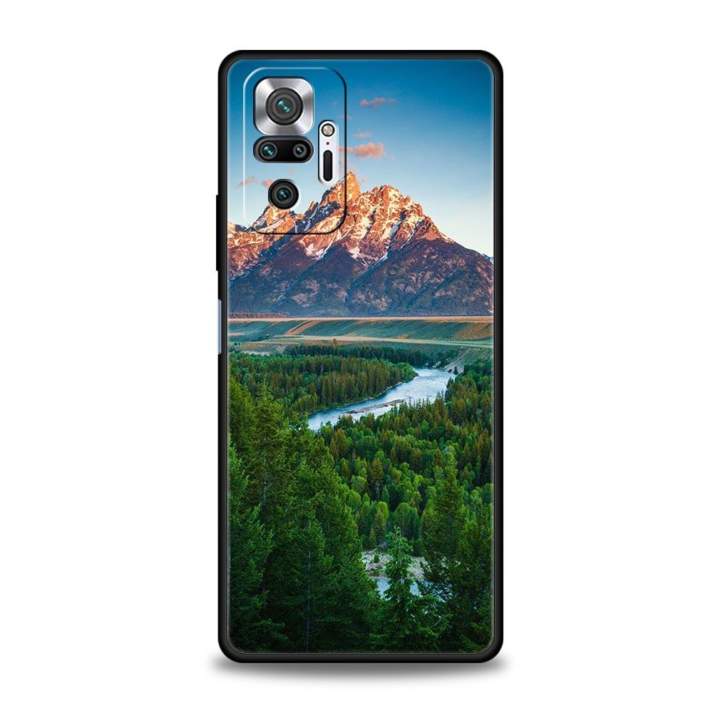 Forest Beach Sunrise Mountains Nature Phone Case For Xiaomi Redmi Note 14 13 5G 10 11 12 Pro Plus 4G 14C 13C 12C 10C Black Cover