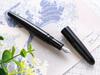 WANCHER Dream Pen Timeless Silkblack Short Mini Fountain Pen Jr. Cigar-Shaped (Medium Nib)