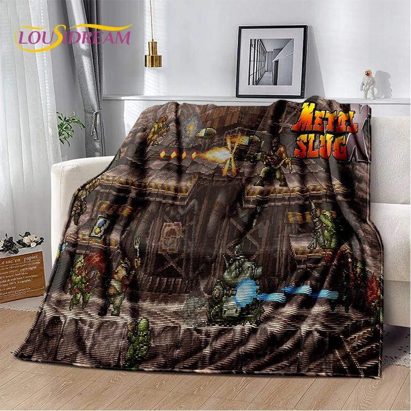 Metal Slug Classic Retro Game Cartoon Soft Flannel Blanket for Beds Bedroom Sofa Picnic,Throw Blanket for Cover Outdoor Leisure