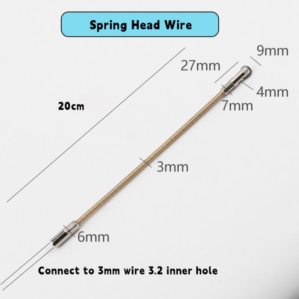 Electrician Tools Wire Puller Connector Head Connect To 3mm Wire Wire Cable Elastic Threader