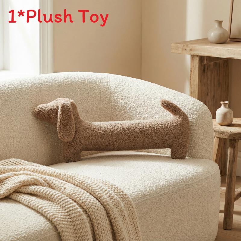 

Minimalist Dachshund Dog Pillow Plush Bed Cushion For Girls And Boys Light Brown,68cm