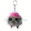 Beliebter Lustiger Meme Ich Bin Nur Ein Mädchen Trauriges Hamster Schlüsselanhänger Schlüsselanhänger Ring für Zubehör Tasche Anhänger Schlüsselanhänger Schmuck Fans Geschenke