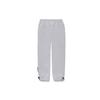 Li Ning Badfive Basketball Series Solid Color Lace-Up Loose Fit Cuffed Knit Sports Pants Men bottoms Gray AKLS117-1