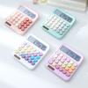Big Round Button Mechanical Calculator Candy Colored Calculator  Student Stationery