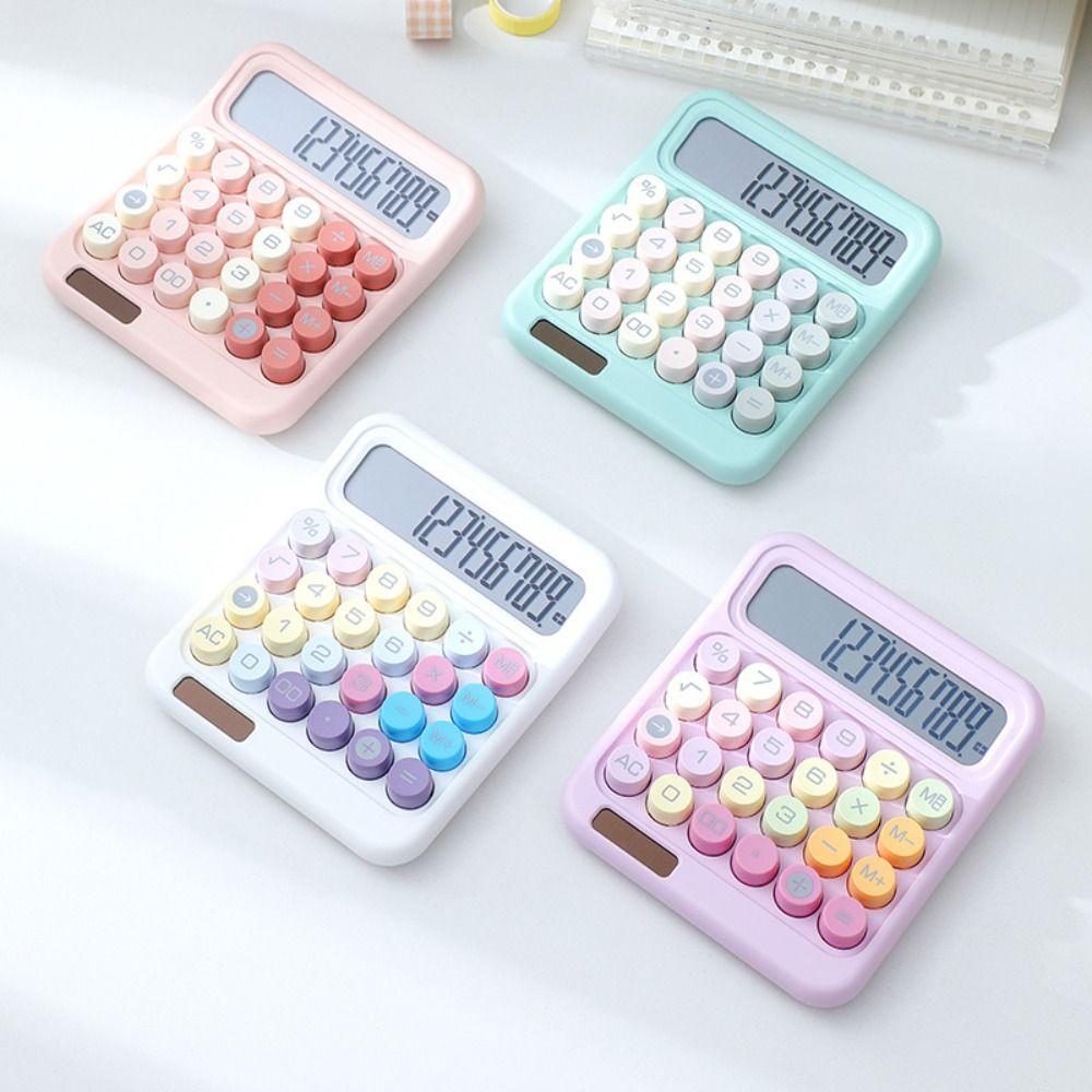 High Sensitivity Button 12 Digit Calculator Candy Colored Calculator  Student Stationery