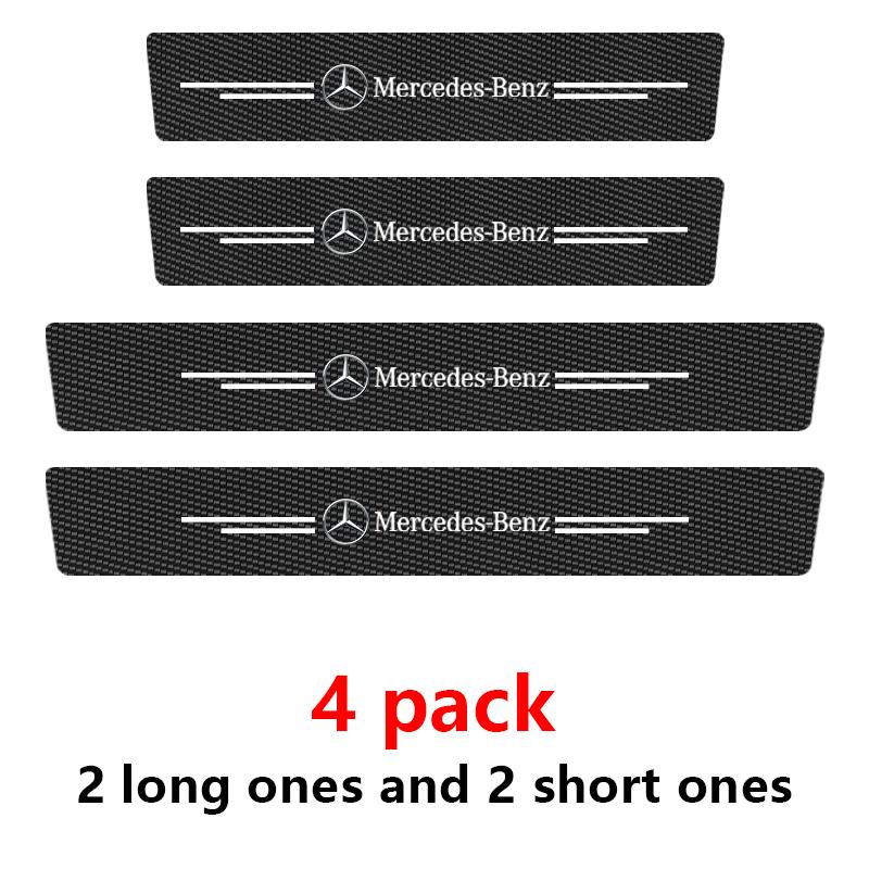 BTY4 Carbon Fiber Door Sill Rear Trunk Film Anti Scratch Sticker For Mercedes Benz W203 W204 W205 W206 W212 W213 Protective Accessori