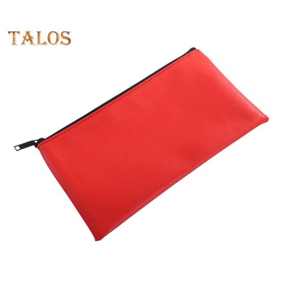 

Пенал из искусственной кожи, застегивающийся на молнию, чехол для денег, ручка, наличные, безопасная банковская сумка для монет, купюр, чеков, счетов, косметики, инструментов