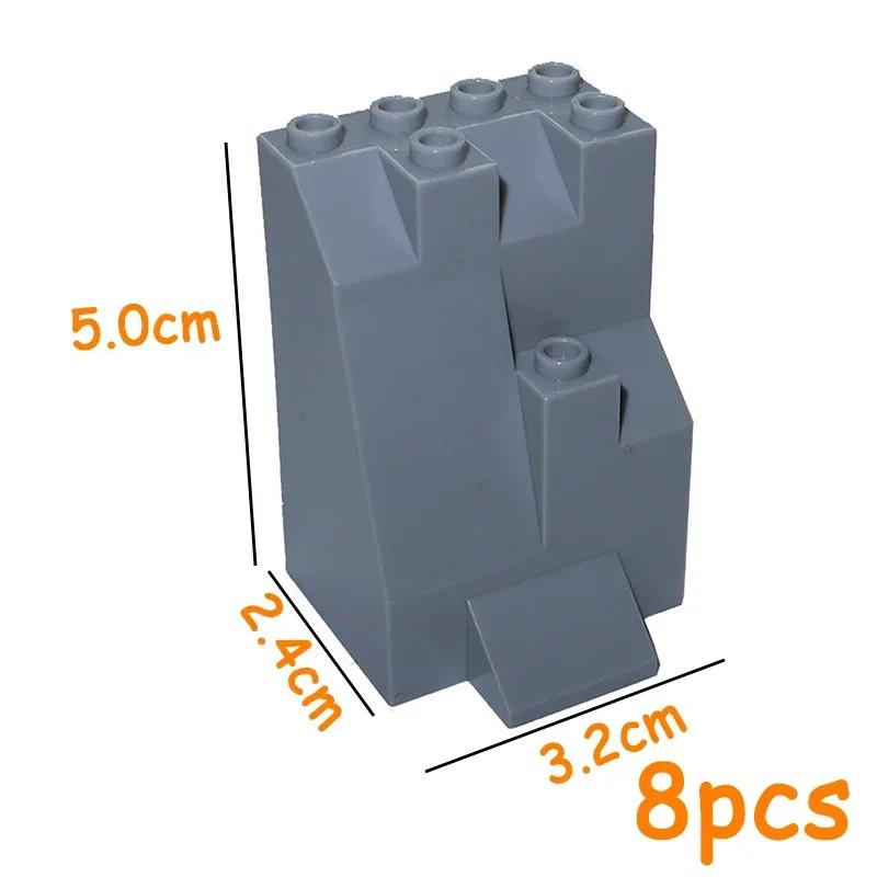 Non-Toxic Mountain House Garden Rockery Accessories Building Blocks Rock Moc City Street Panel Diy Parts Hill Stone Bricks 6083 6082 30246