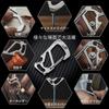 KeyUnity KS00 Keychain Multi-Tool Screwdriver Small Carabiner 420 Stainless Steel 7-in-1 Tool Mirror Finish Silver EDC Tool (Wrench + Cross
