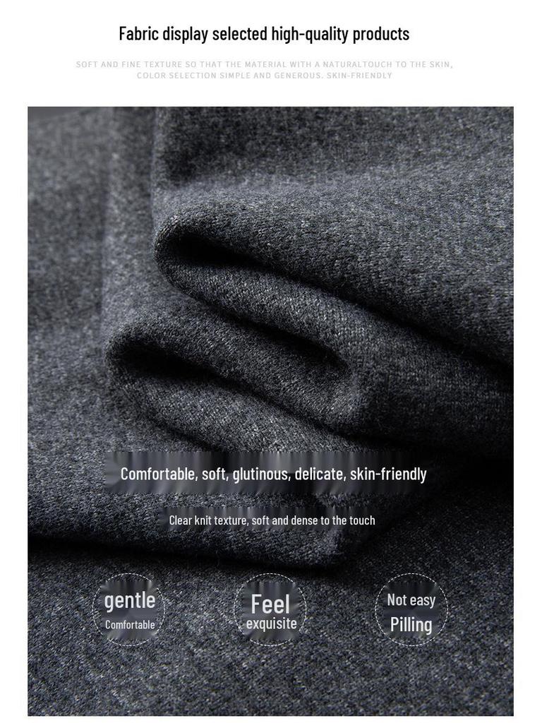 Fat Brother 2025 Plus Size Men's Polo Collar Fleece Knitwear - Thick Winter Woolen Layer