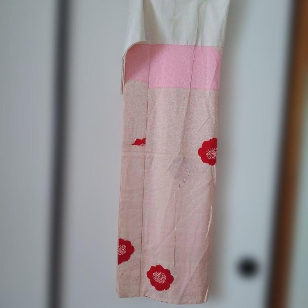 Used [Discount until 1014] [Eriman] Two-part style long undergarment, bodice cut, red ring, pure silk
