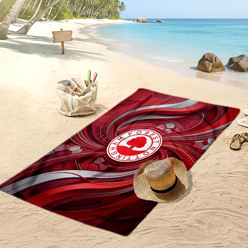 Nottingham Forest Football Print Beach Towel, Large Soft Quick Dry Towel for Beach Camping Swimming