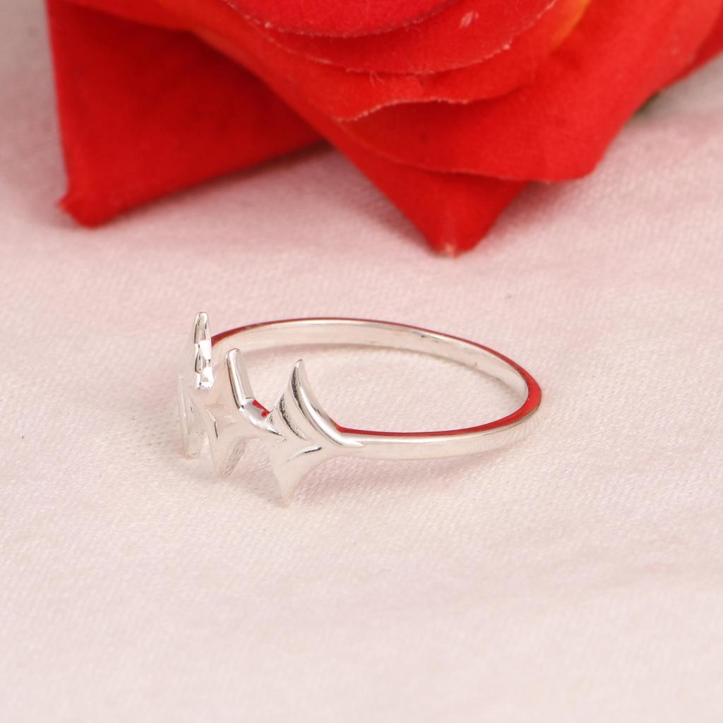 925 Sterling Silver Triple Star Ring | Minimalist Celestial Stackable Ring | Dainty Everyday Band | Handmade Gift for Women