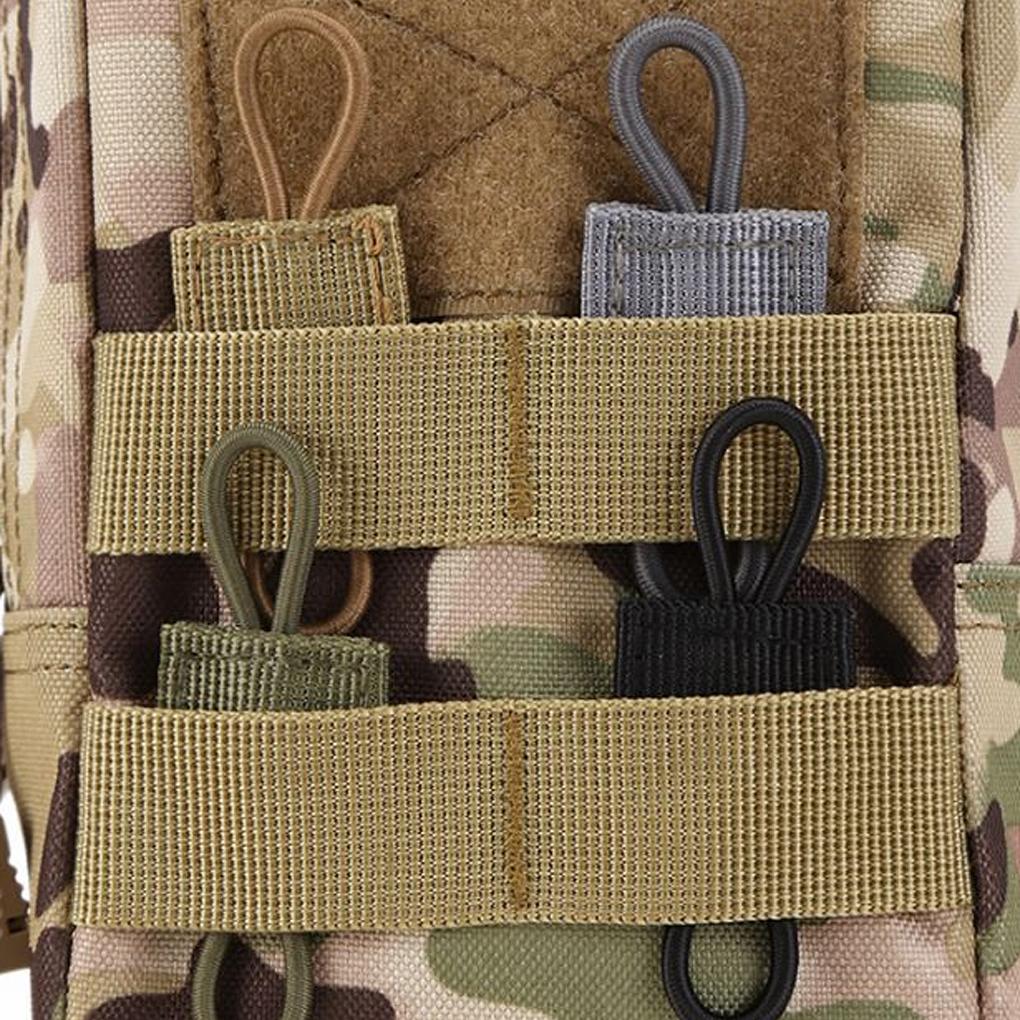 Tactical Ribbon Buckle Binding Retainer Outdoor Bag Fixing Accessory Replacement for Elastic Rope Webbing Buckle