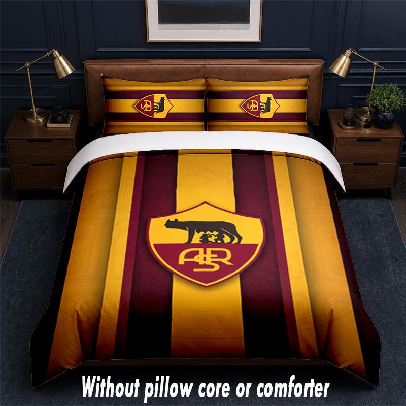 Set Biancheria da Letto Design AS Roma 1 Copripiumino + 2 Federe Morbido Traspirante Biancheria da Letto per la Casa