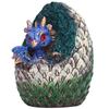 Dragon Egg Resin Material Interesting Decorative Cute Vivid Garden Animal Figurines for Living RoomBlue Dragon