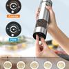 StainlessSteel Electric Salt and Pepper Grinder Set Salt and Pepper Grinder 1/2Pack AutomaticOne Hand OperationAdjustableGrinder