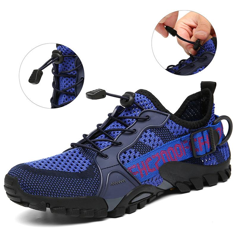 8220 Men's Women's Outdoor Hiking Off Road Walking Shoes Fly Weaving Breathable Mesh Mountaineering Sports Large Size