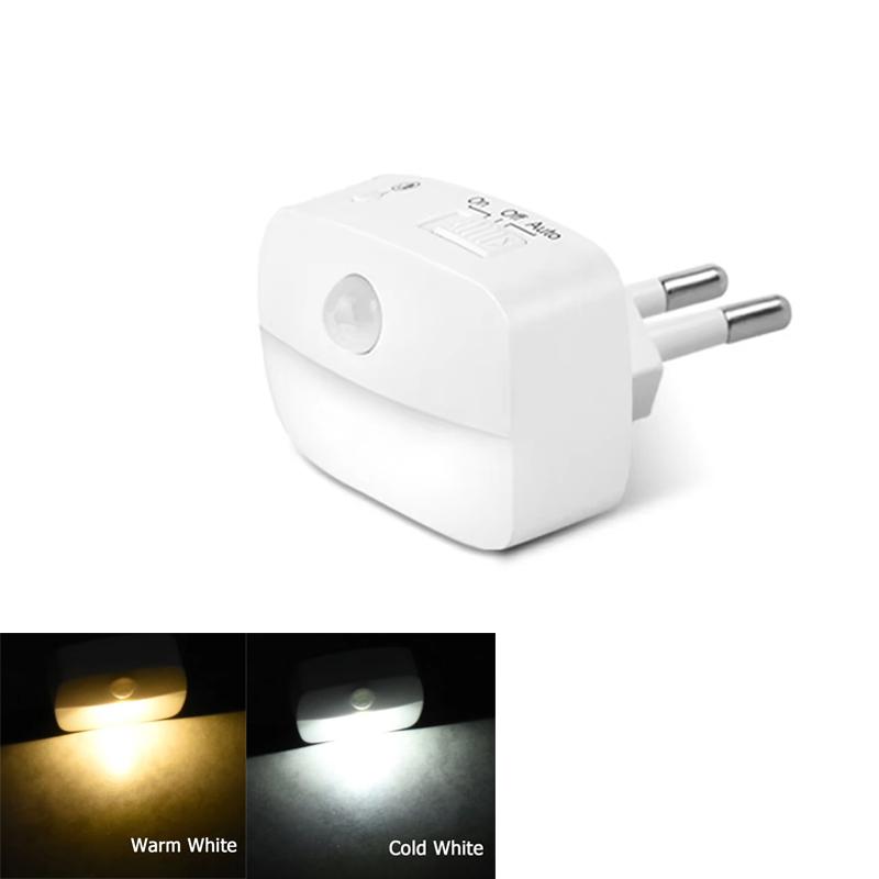 LED Night Light EU Plug In Smart Motion Sensor Light 220V Wall Lamp for Home Aisle WC Hallway Stair Kitchen Bedroom Night Lamp