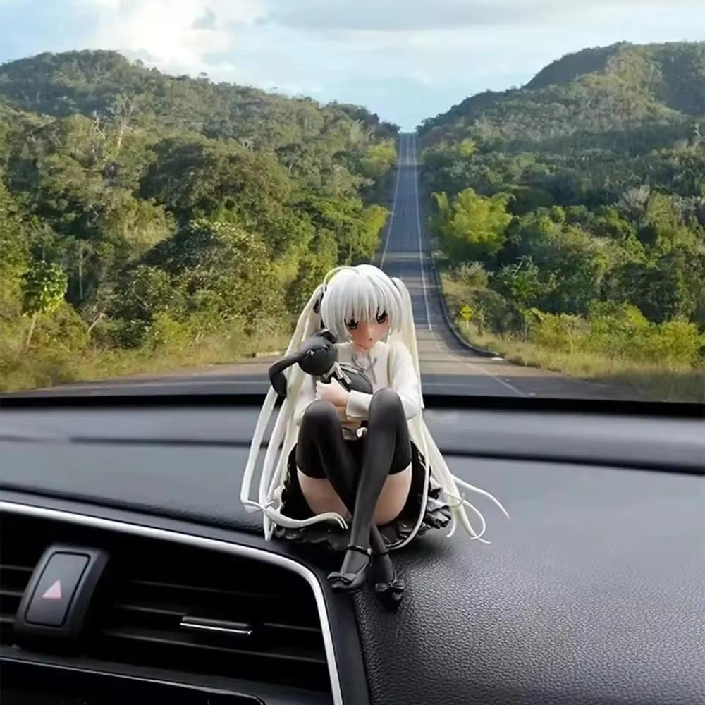 Generic New 10Cm Cute Anime Lady Doll With Rabbit Car Dashboard Decor Home Decor Birthday Gift For Anime Enthusiasts