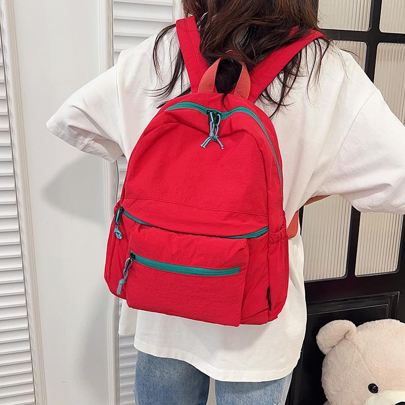 Schoolbag Japanese leisure large capacity trendy simple schoolbag women's new trendy fashion student light travel backpack