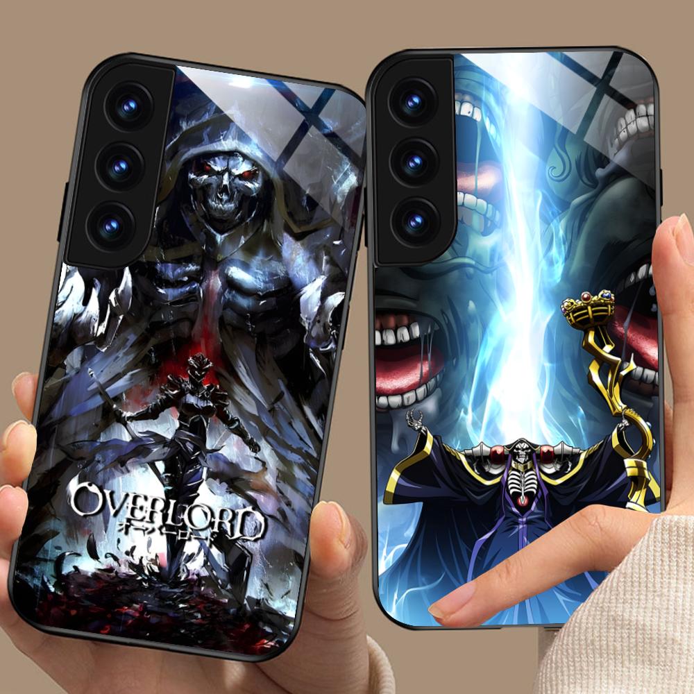 Overlord Ainz Ooal Gown Phone Case for Samsung Galaxy S25 S24 S23 S22 S21 S20 Note20 Plus FE Ultra Glass Colorful Cover Cover