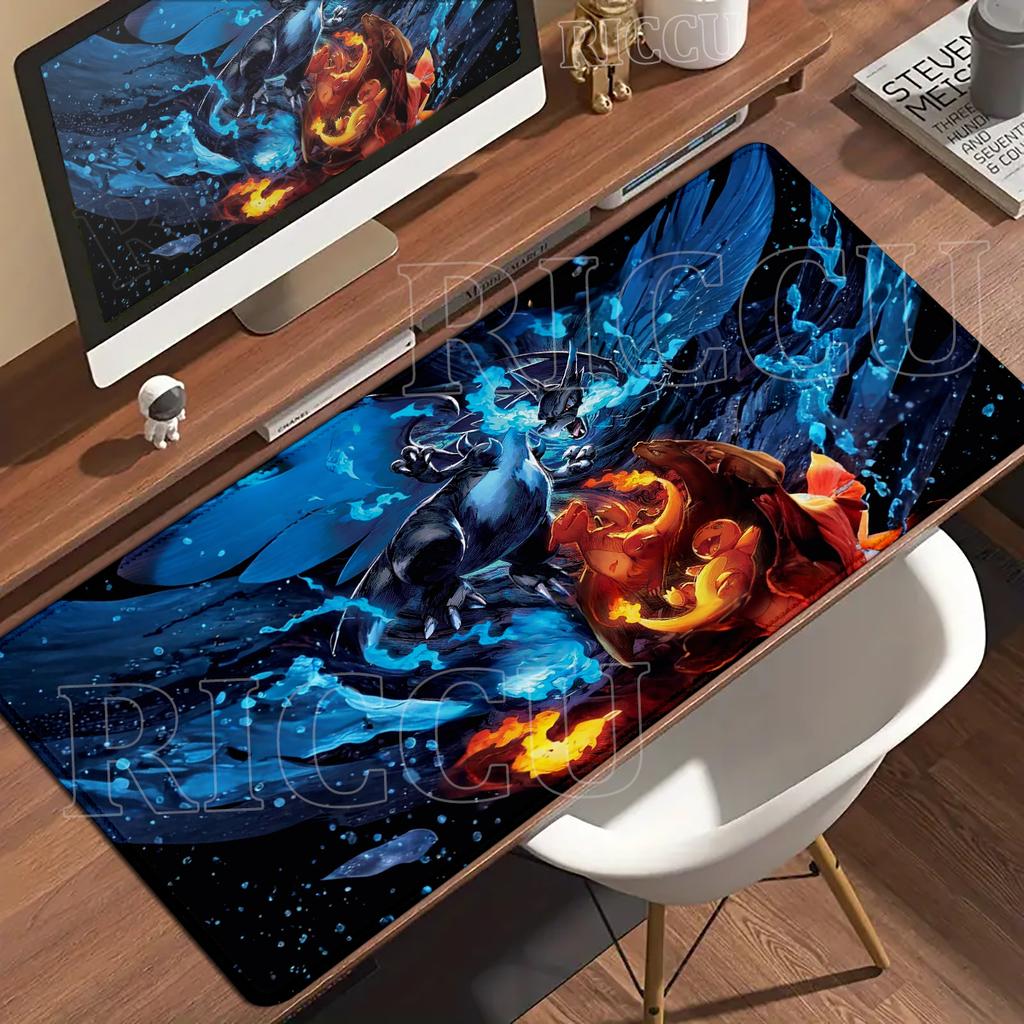 Mouse Pad Anime Gaming Accessories Large Playpad Gamer Computer Office Laptop PC Keyboard Desk Mat P-Pokemons Charizard Mousepad