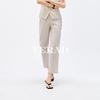 YERAD Women's Lyocell Linen Blend Cropped Straight-Leg Pants
