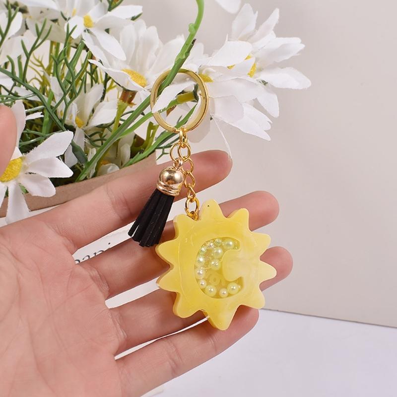 Letter Resin Shaker Mold DIY Quicksand Casting Epoxy Silicone Mold Resin Epoxy Jewelry Molds for Pendant Decors Crafts