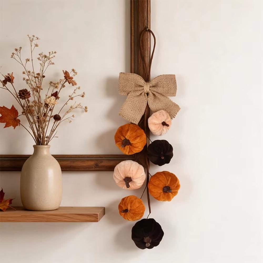 Artificial Pumpkin Hanging Ornament Thanksgiving Fall Door Wall Decoration Harvest Festival Party