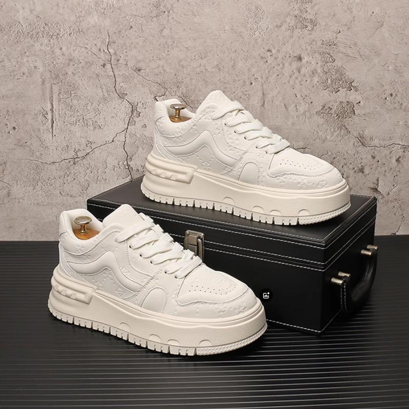 

2025 new printed sports white shoes, thick-soled casual shoes, height-increasing sneakers, men s trendyshoes zapatos sapat b13 38