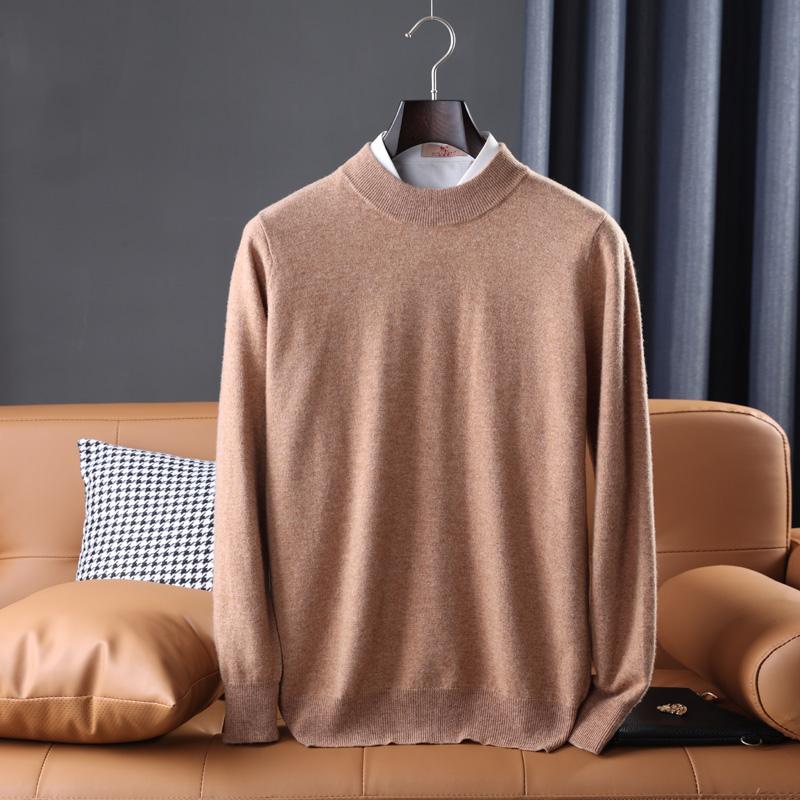 Men Sweater 100% Wool Turtleneck Knit Pullover Winter Soft Warm Wool Jumpers Man Knit Tops Long Sleeve