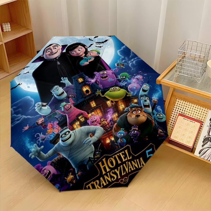 Hotel Transylvania Windproof Auto 8 Rib Folding Umbrella Portable Outdoor Parasol