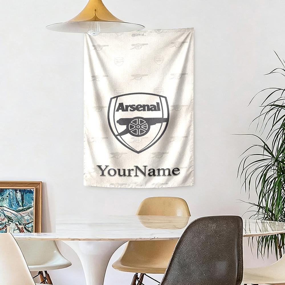 Arsenal Custom Ditt Navn Vægdekoration Vægtæppe Kunst Til Kæledyrsminde Fødselsdag Bryllupsfest Baggrund Familiegave