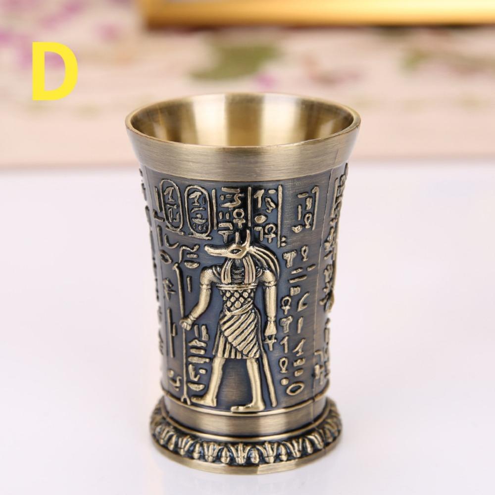 1 Stück Ägyptischer Pharao Weinkelch Metallhandwerk Altes Ägypten Totem Weinkelch Kreativer Europäischer Stil Vintage Weinkelch
