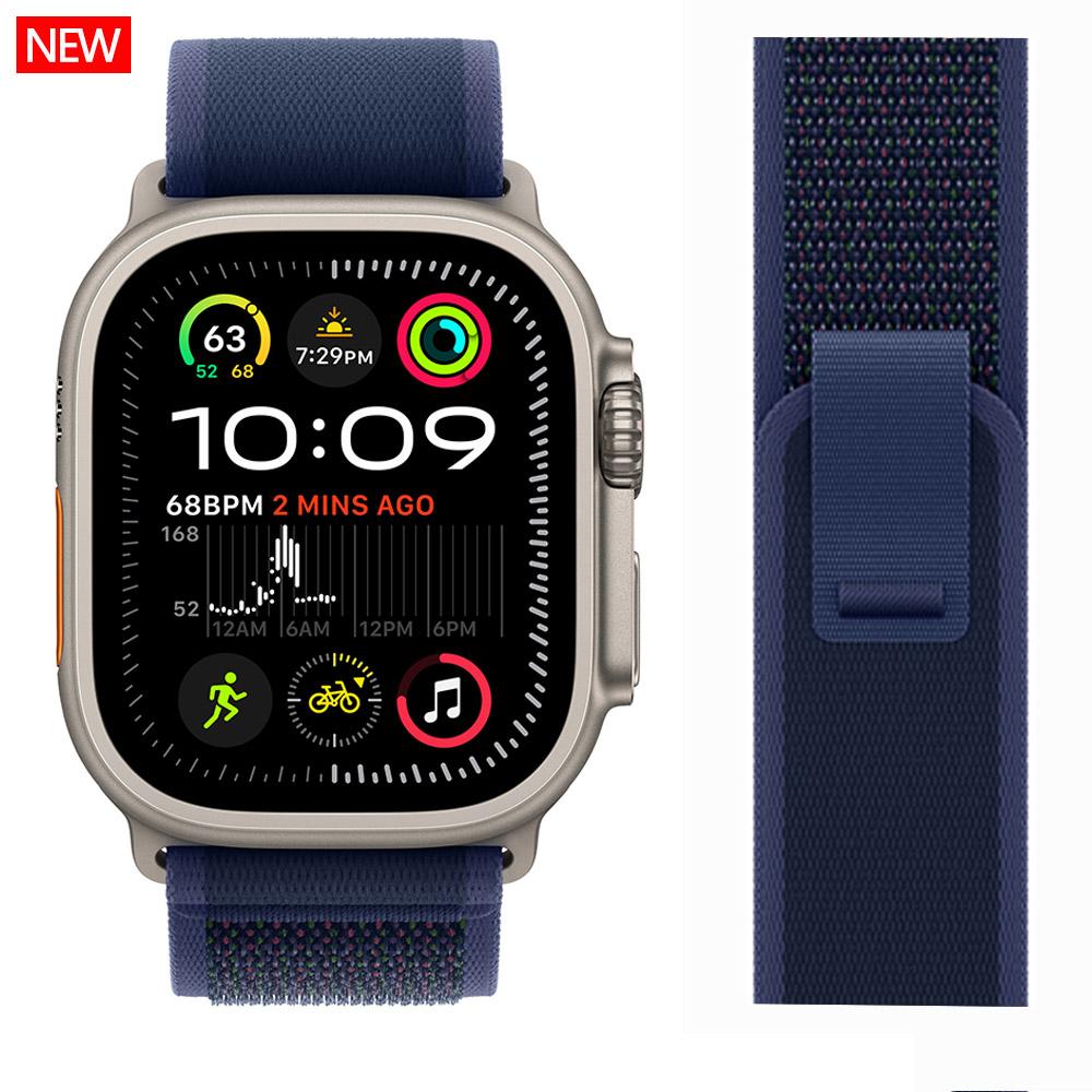 

НОВИЙ Trail loop для ремінців Apple Watch 44 мм Ultra 2 Ремінець 49 мм 45 мм 38/40/41 мм Чорний роз єм iwatch серії 9876543 SE10 42/46 мм S10-46 42 44 45 49mm