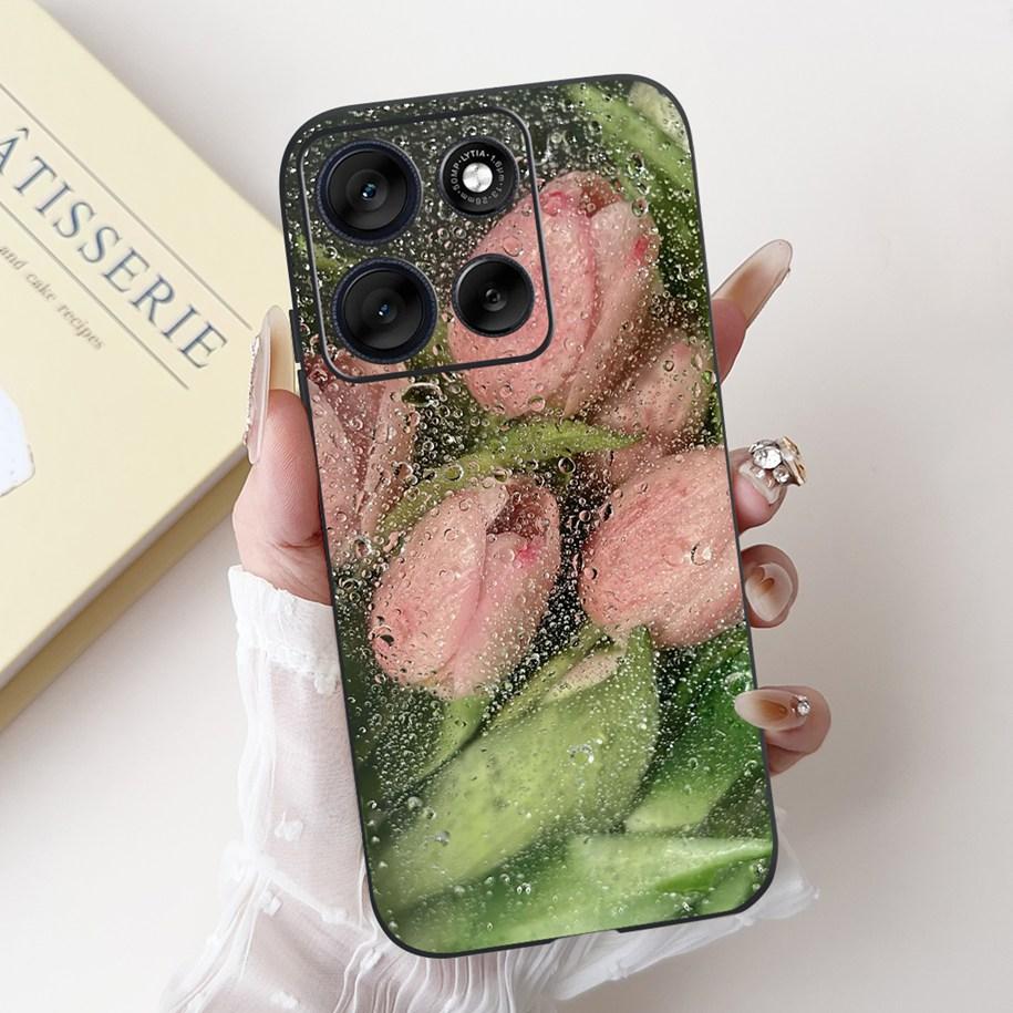 For Motorola Moto G86 G56 5G Case 2025 Fashion Flower Marble Sunset Capa Soft Silicone Phone Cover For MotoG56 MotoG86 5G Bumper