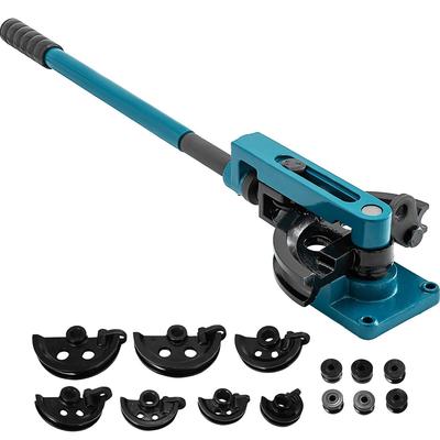 Piegatubi da 3/8 a 1 pollice Piegatubi per tubi e tubazioni Piegatubi da 10 a 25 mm Forme di piegatura Set piegatubi 7 Matrici Rotonde Dimensioni per Rame Ottone Alluminio