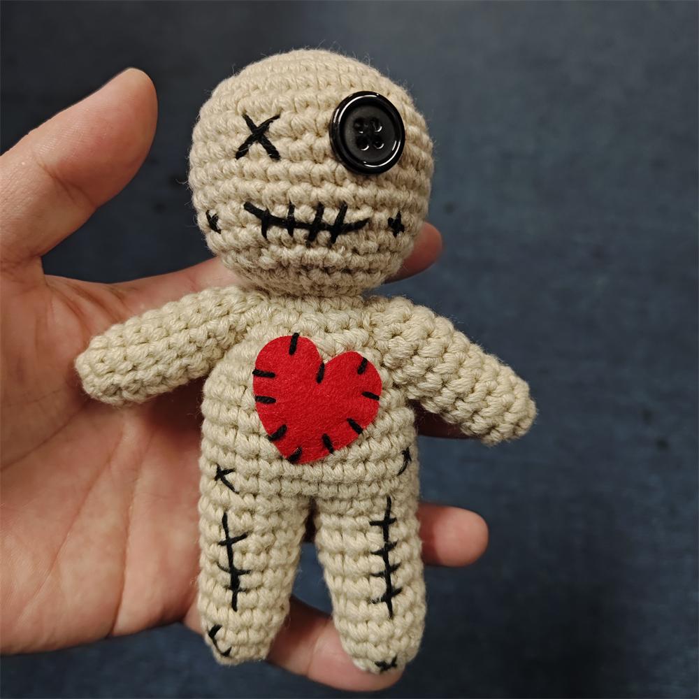 Neue Voodoo-Puppen Dekorieren Gruselige Wollgestrickte Puppe Halloween Geist Verfluchte Puppe Cosplay Party Hängedekorationen Hexe Requisiten Geschenk