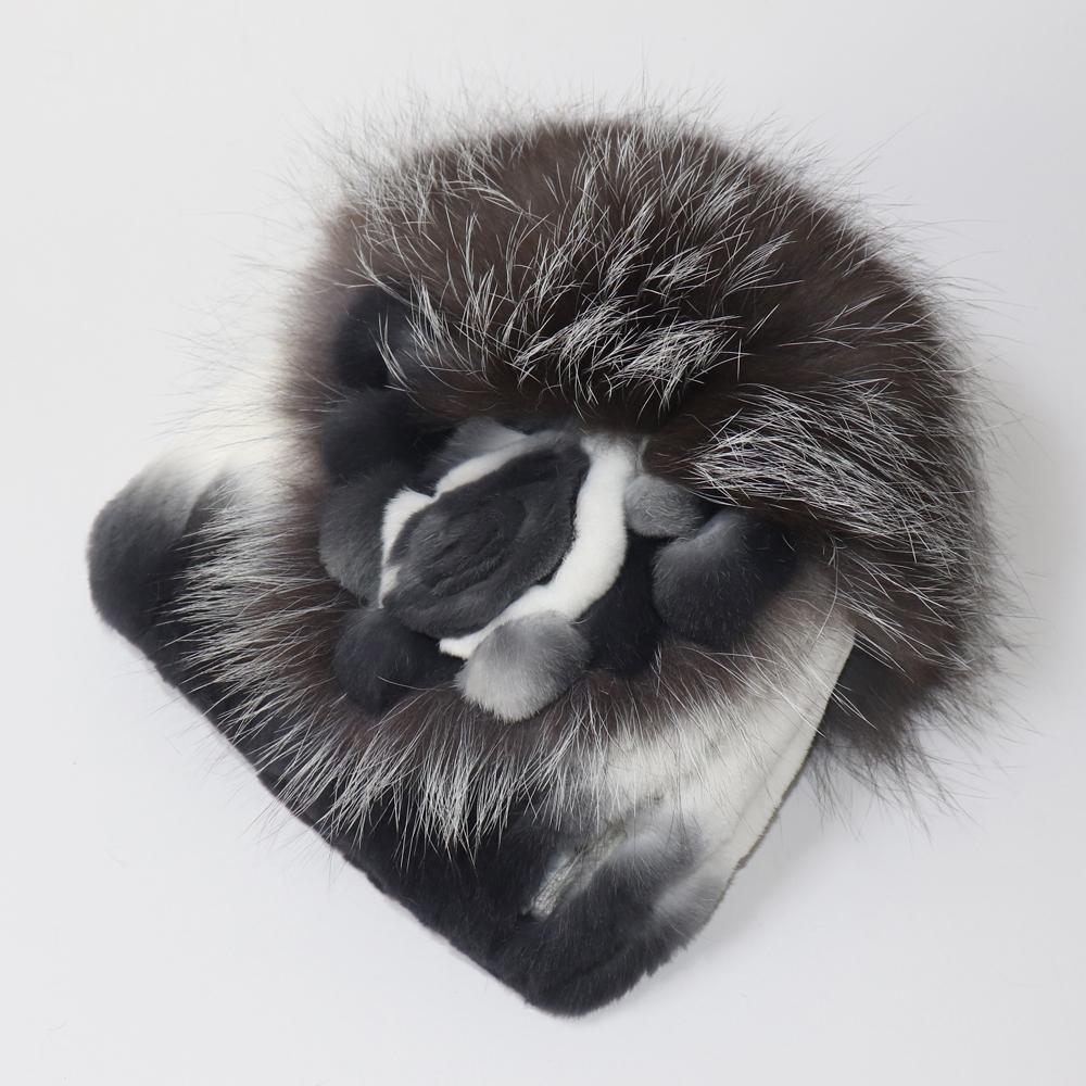 Iarnă femei 100% naturală șapcă din blană de iepure Rex, doamnă, caldă, autentică, șapci de blană de iepure Rex, bune, elastice, pălării din blană reală, căciuli calde