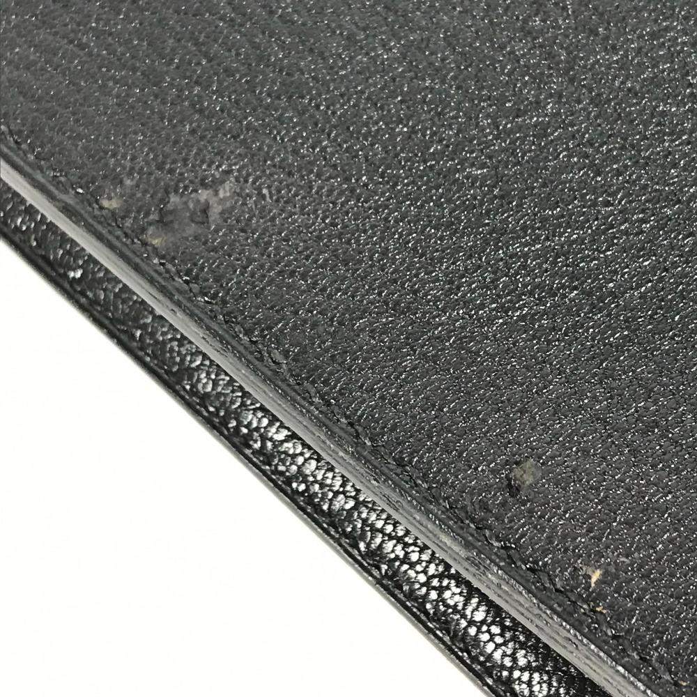 HERMES pouch bag Sac Adepeche Accessories Clutch bag Leather Black/Silver